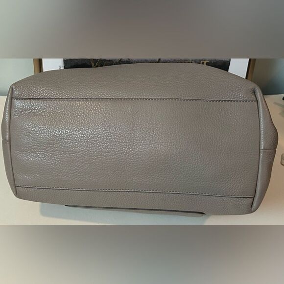 Tory Burch Gray Leather Shoulder Bag Tote - Picture 13 of 14